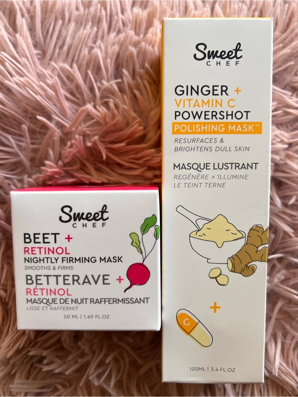 Sweet Chef Ginger + Vitamin C Polishing Mask/Beet + Retinol Mask Bundle